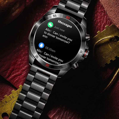 Synapik 1.43" HD Waterproof Bluetooth Health Monitor Watch
