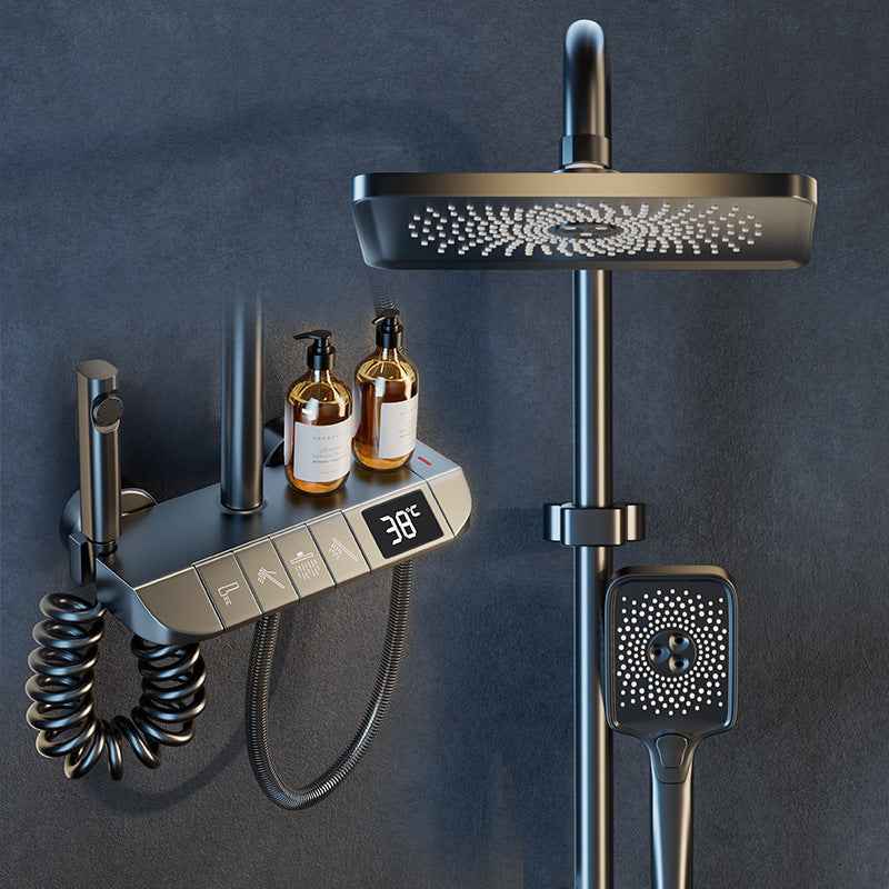 Synapik Intelligent Pressurized Thermostatic Digital Display Shower Faucet Set