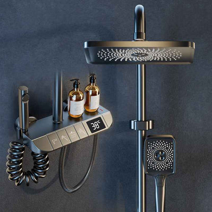 Synapik Intelligent Pressurized Thermostatic Digital Display Shower Faucet Set