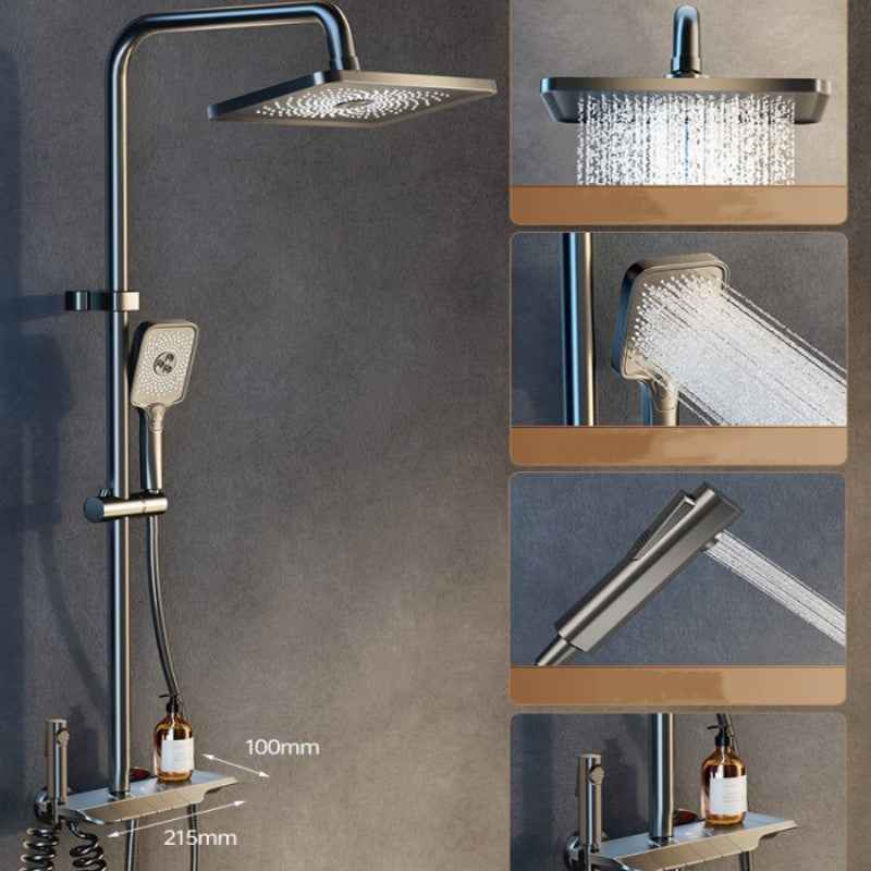Synapik Intelligent Pressurized Thermostatic Digital Display Shower Faucet Set