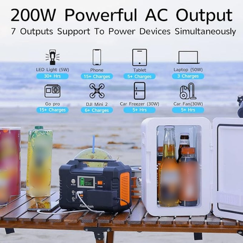 Synapik 200W Portable Power Station with Display for All Your Power Needs