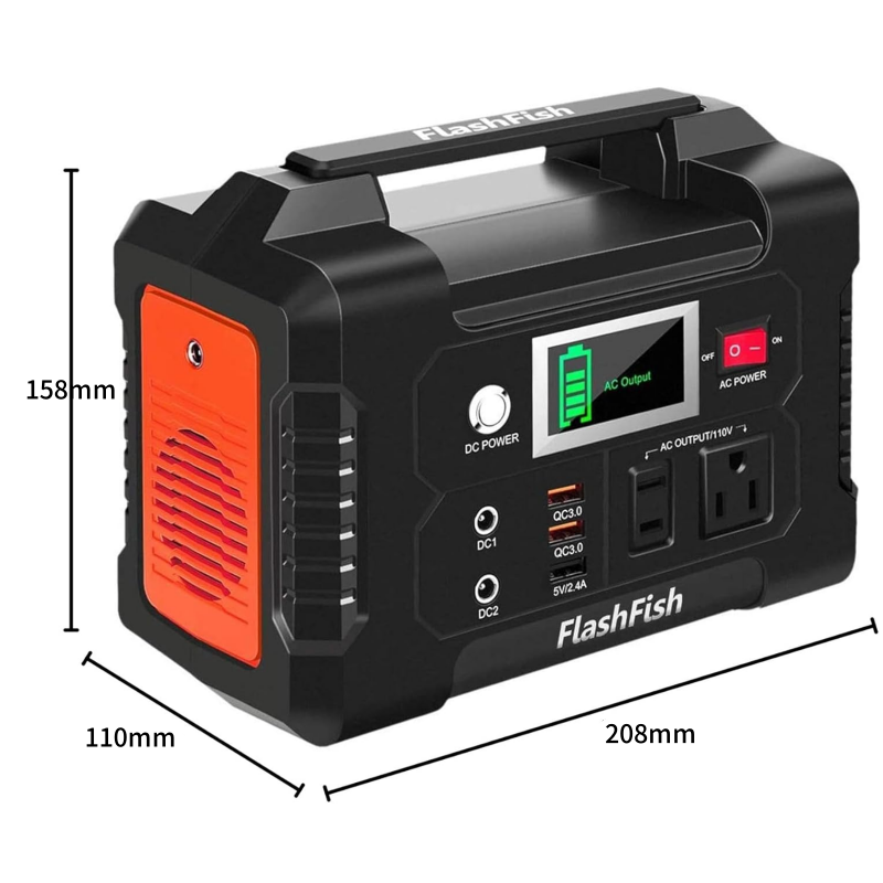 Synapik 200W Portable Power Station with Display for All Your Power Needs