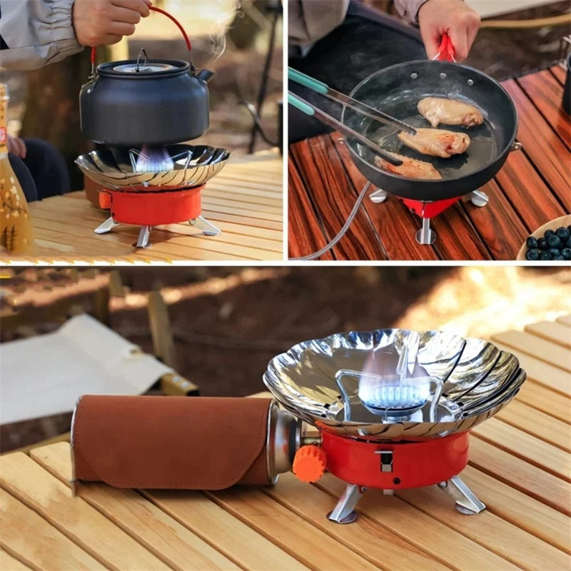 Synapik Lotus Small Square Portable Outdoor Cooking Stove - Foldable Design for a New Experience in Outdoor Cooking!
