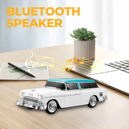 Synapik Retro Car Speaker - Vintage Style Wireless Bluetooth Sound System