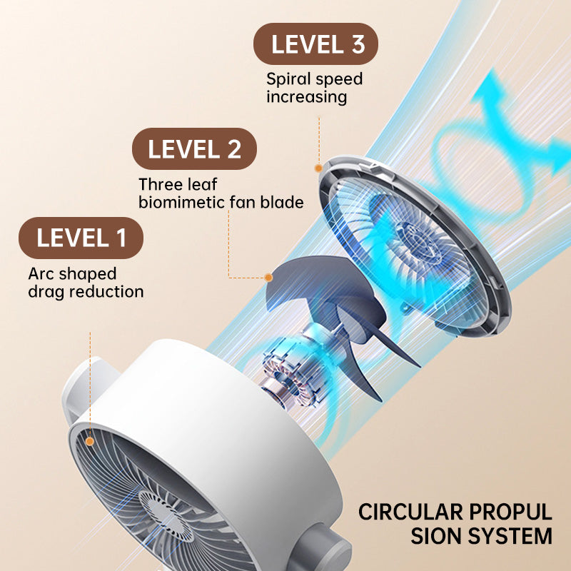 Synapik USB-Powered Silent Energy-Saving Floor Fan for Efficient Airflow