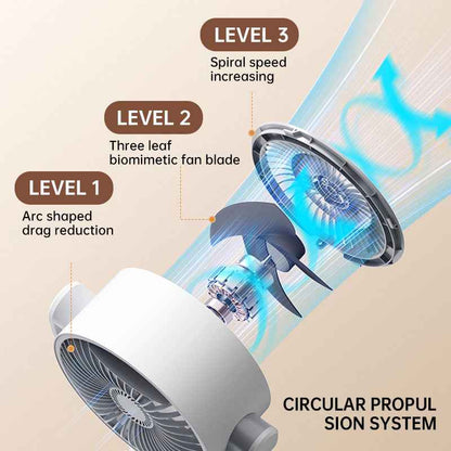 Synapik USB-Powered Silent Energy-Saving Floor Fan for Efficient Airflow