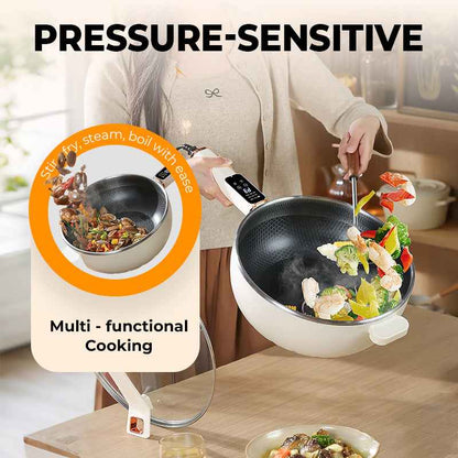 Synapik Non-stick Electric Wok for Effortless Cooking and Stir-Frying