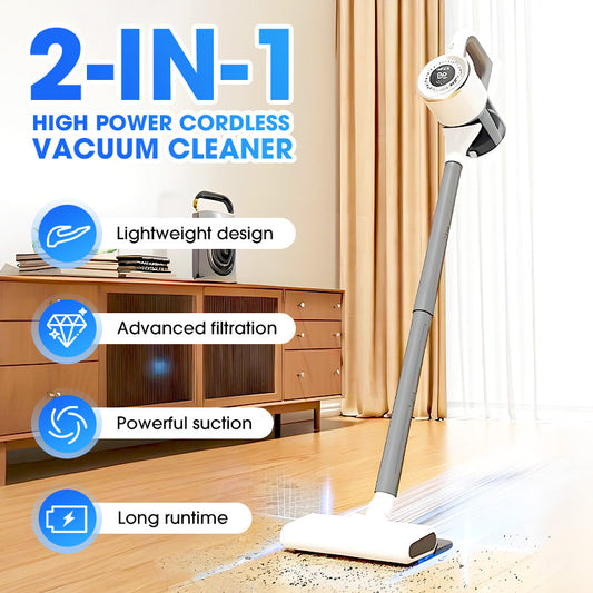 Synapik Cordless Vacuum Cleaner - 2-in-1 High Power for Ultimate Cleaning Flexibility